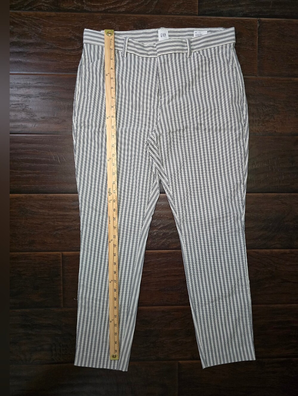 Gap Womens Signature Skinny Ankle Striped Casual Pants Size 12 - Picture 4 of 12